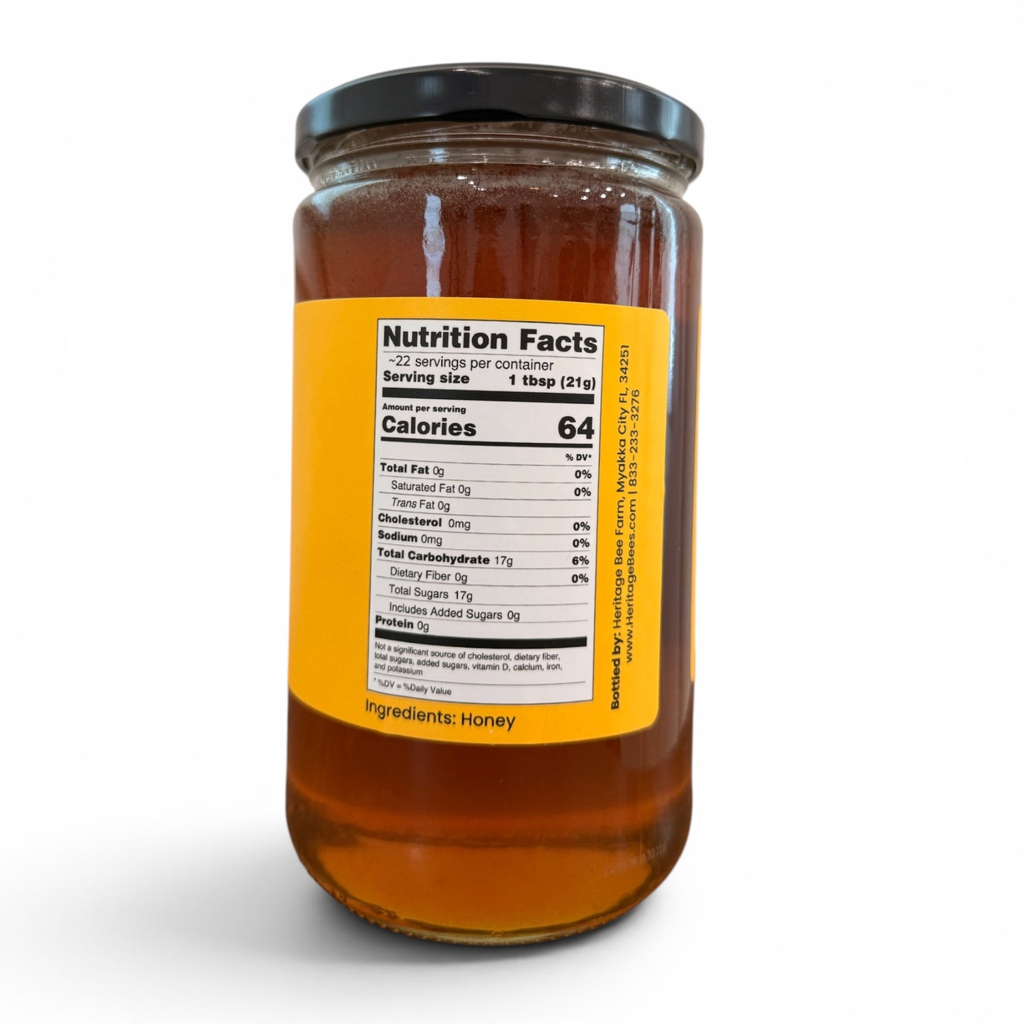 
                  
                    Raw Wildflower Honey 32 oz | 2 lb Round Glass Jar | Fresh from Florida Family Size
                  
                