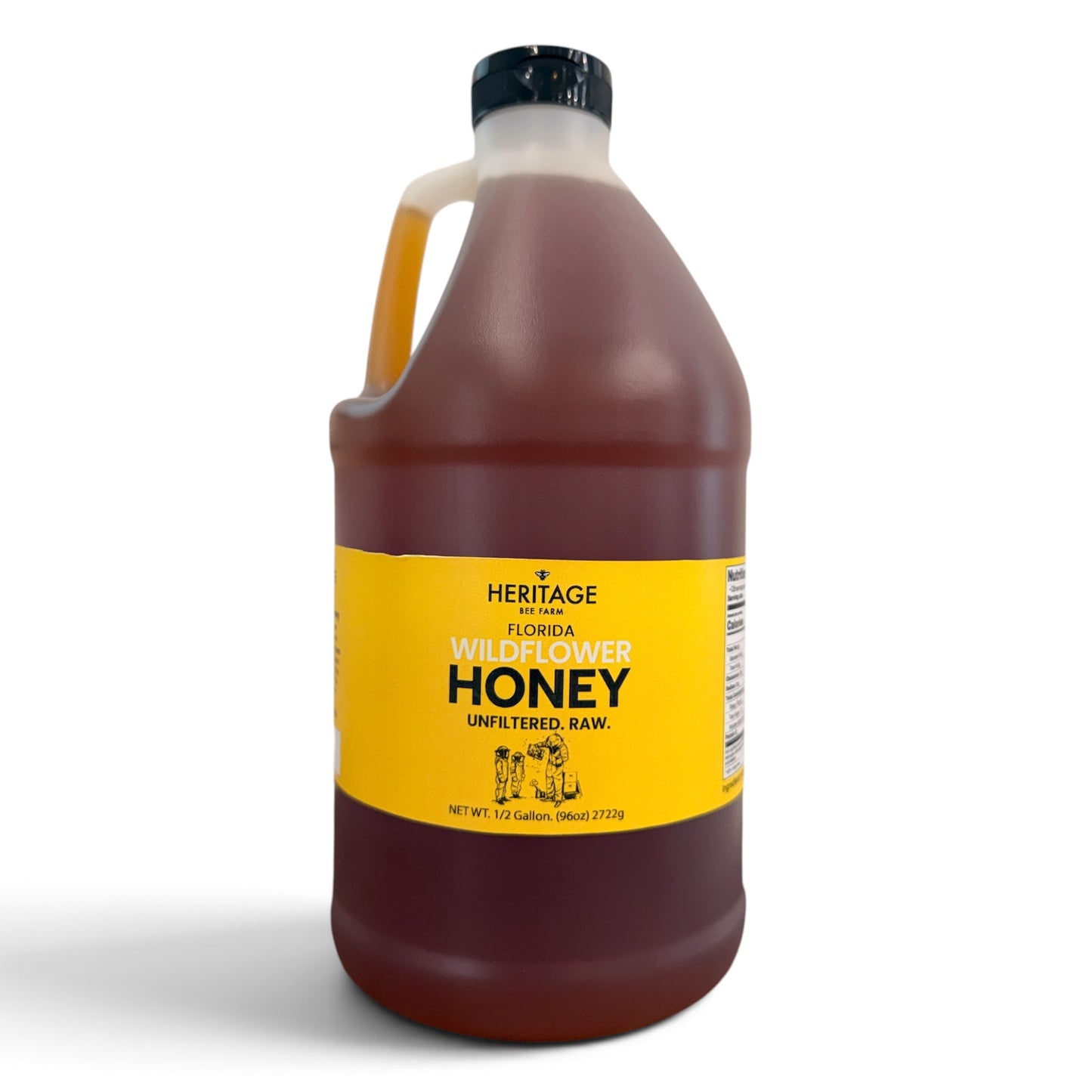 1 Gallon of Wildflower Honey in a plastic jug from Heritage Bee Farm 